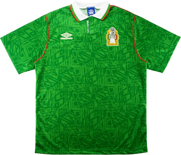 Camiseta Mexico Replica Primera Ropa Retro 1994 Verde